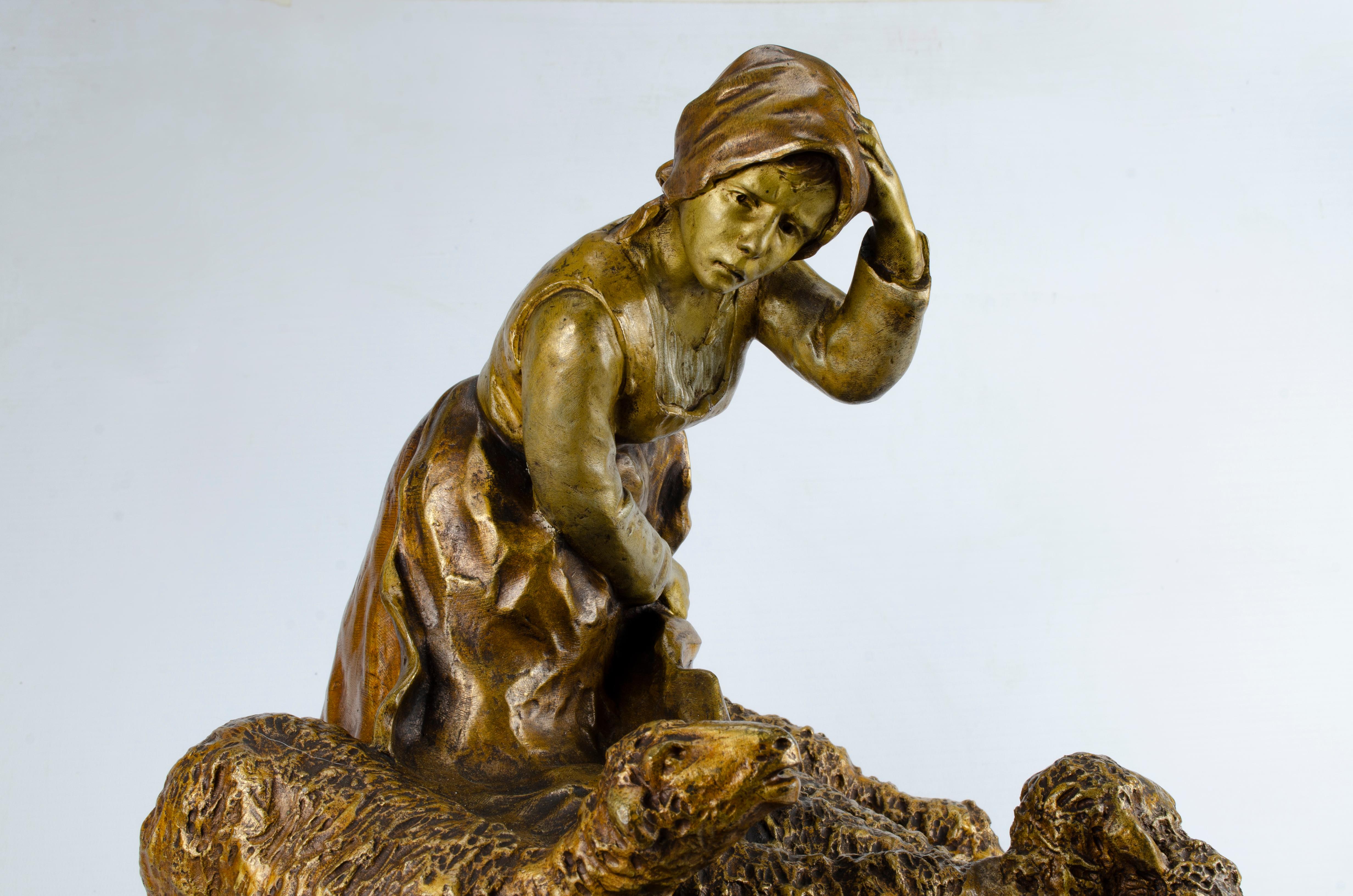 French J. Chaleignon Bronze Sculpture