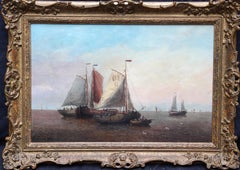 Marine Seascape - Dutch Old Master nautical art oil painting sailing boats