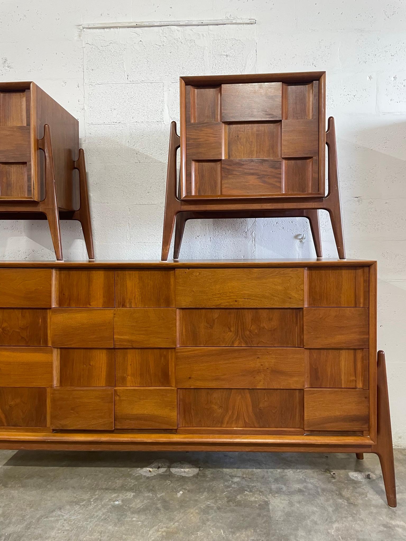 Danish J Clausen for Brande Mobelfabrik Nightstands, a Pair