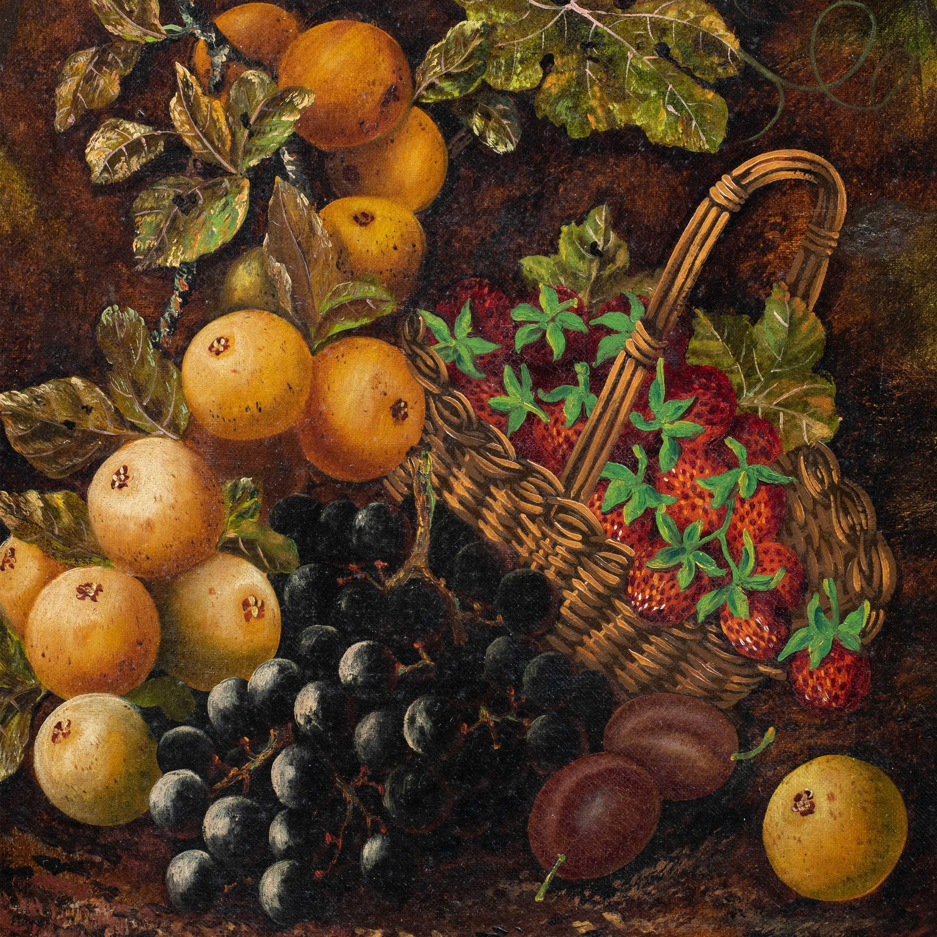 J. Clays (Pittore britannico) - Natura morta del XIX secolo - Frutta - Painting di  J. Clays