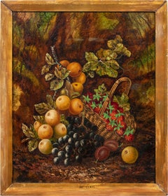 Vintage J. Clays (British painter) - 19th century Still Life painting - Fruits