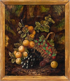 J. Clays (Pittore britannico) - Natura morta del XIX secolo - Frutta