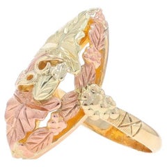 J. Co. Black Hills Gold Statement Ring - Yellow Gold 10k & 12k Grapevine