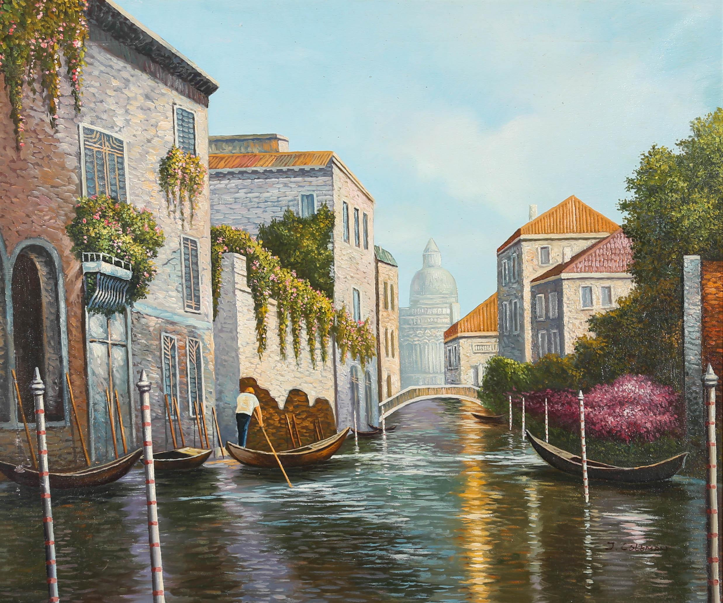 J. Coleman - Olio del XX secolo, Venezia in estate 1