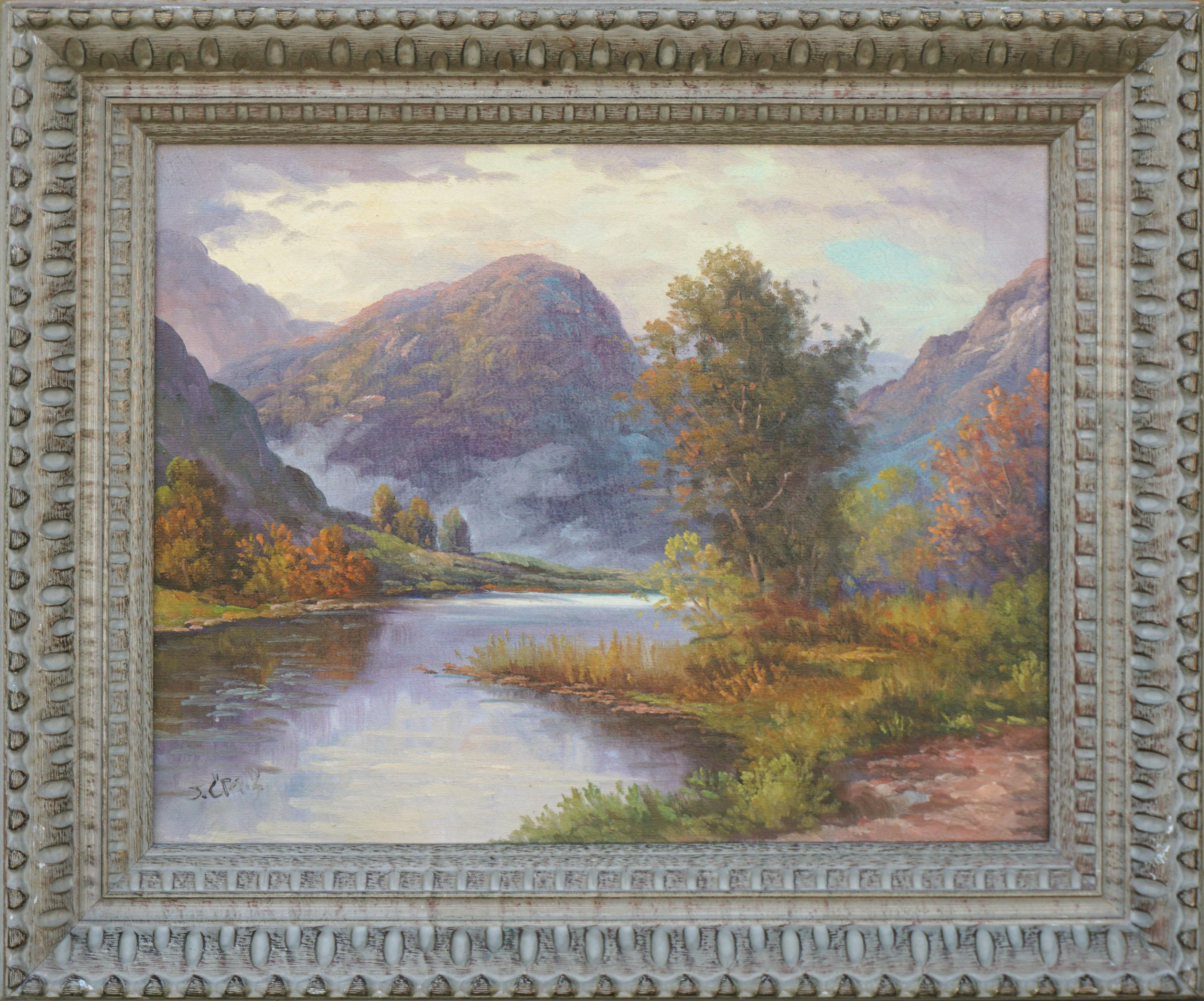 J. Craig Landscape Painting - Autumnal Mountain Stream Landscape