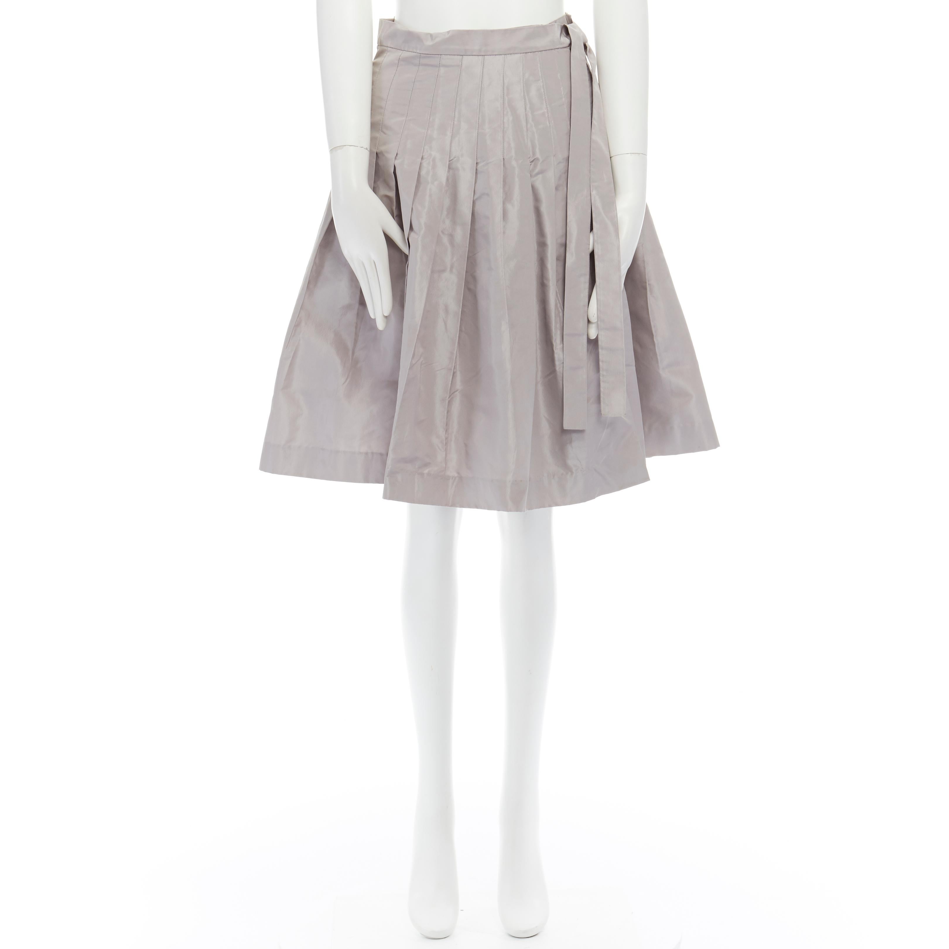 silver silk skirt