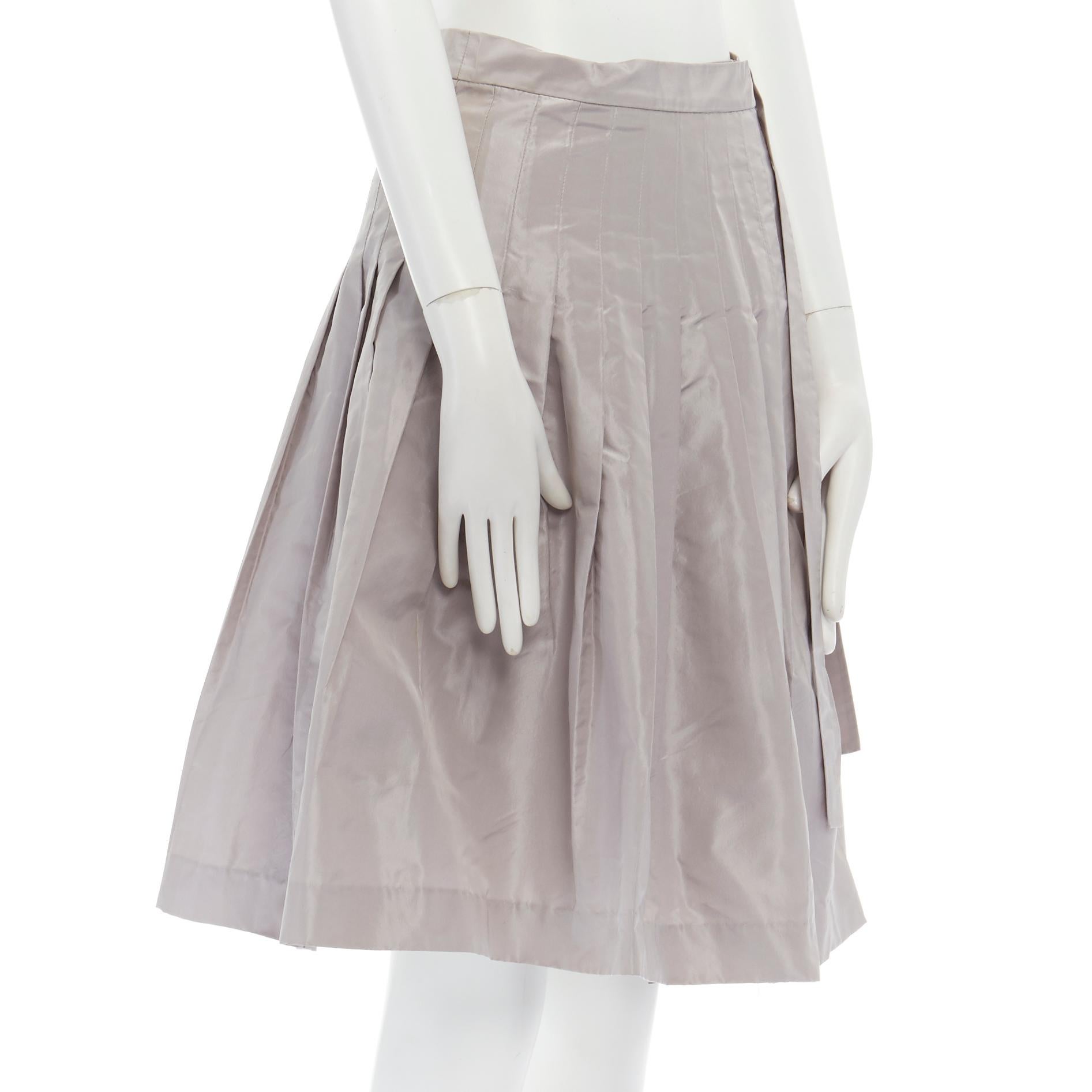 grey silk skirt