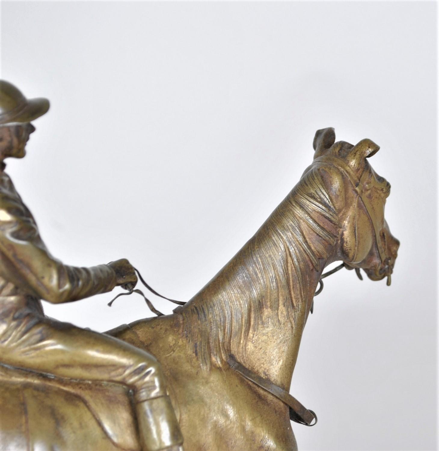 J Cuvelier, Horse Rider in Bronze, Signed, XIXth Century 5