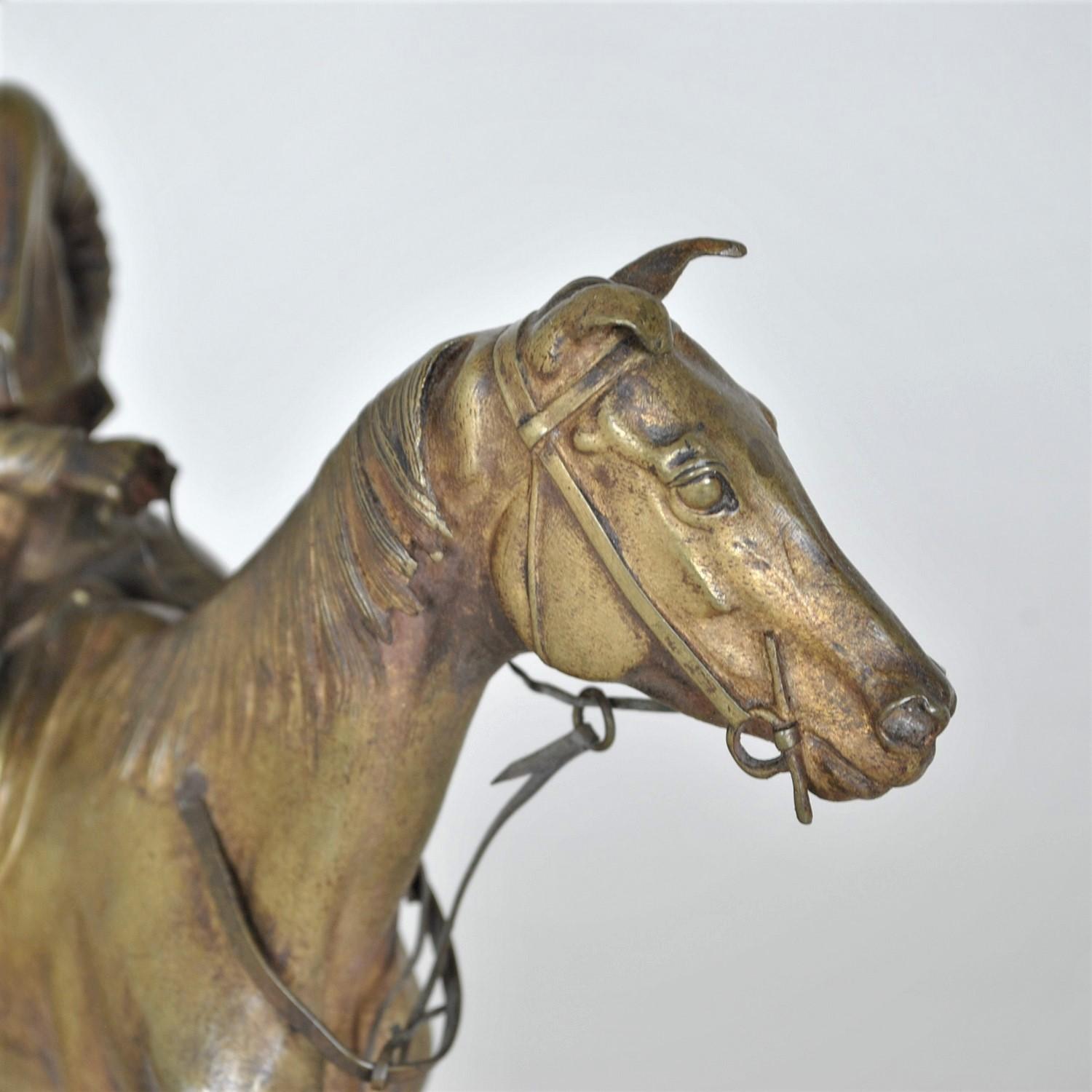 J Cuvelier, Horse Rider in Bronze, Signed, XIXth Century 7