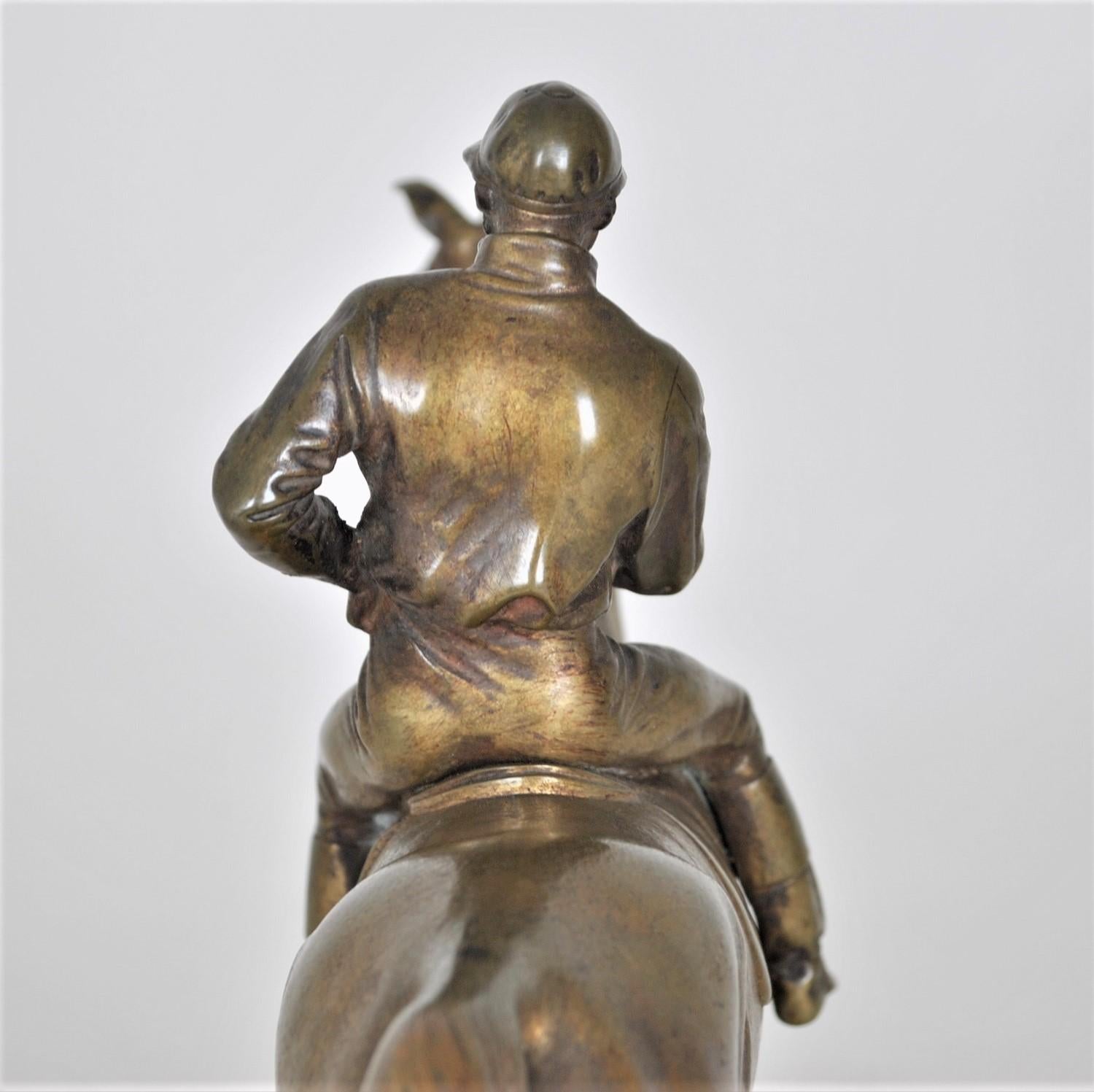 J Cuvelier, Horse Rider in Bronze, Signed, XIXth Century 3