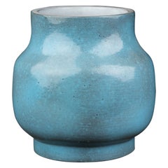 J & D A : "Vase", céramique émaillée bleue - Circa 1050