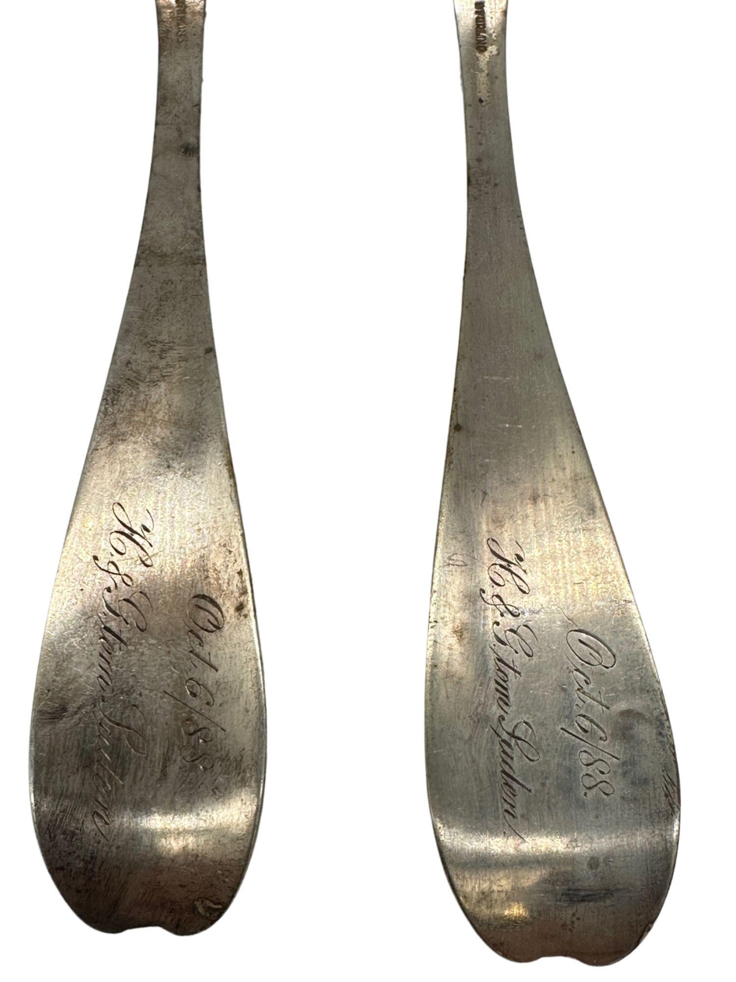 J D & S M Knowles Co Sterling Silver Serving Spoon Aeolian Pattern, 1882 In Excellent Condition For Sale In Van Nuys, CA