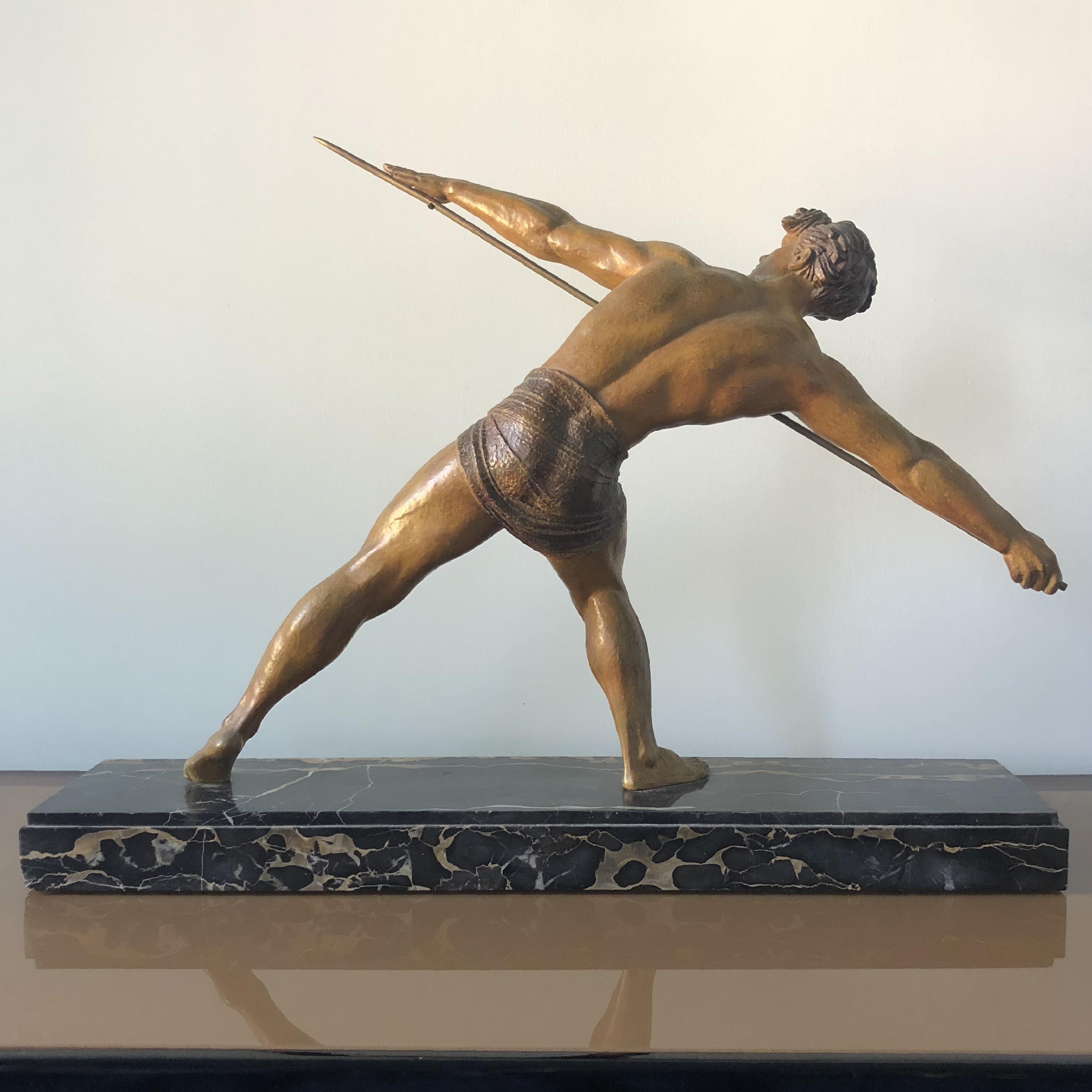 French J. Darcourt Art Deco Statue