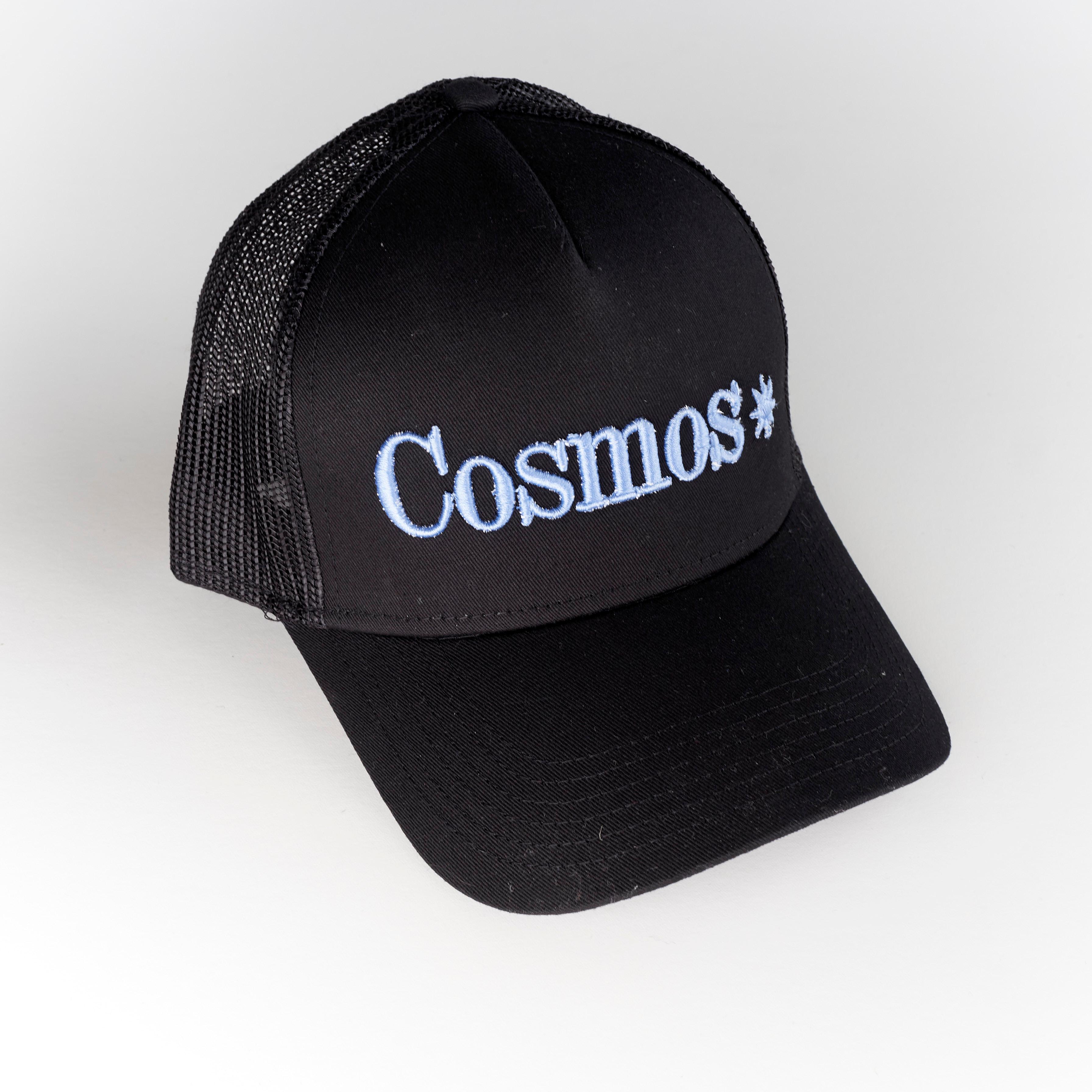 Hat Black Light Blue Cosmos Trucker J Dauphin In New Condition In Los Angeles, CA