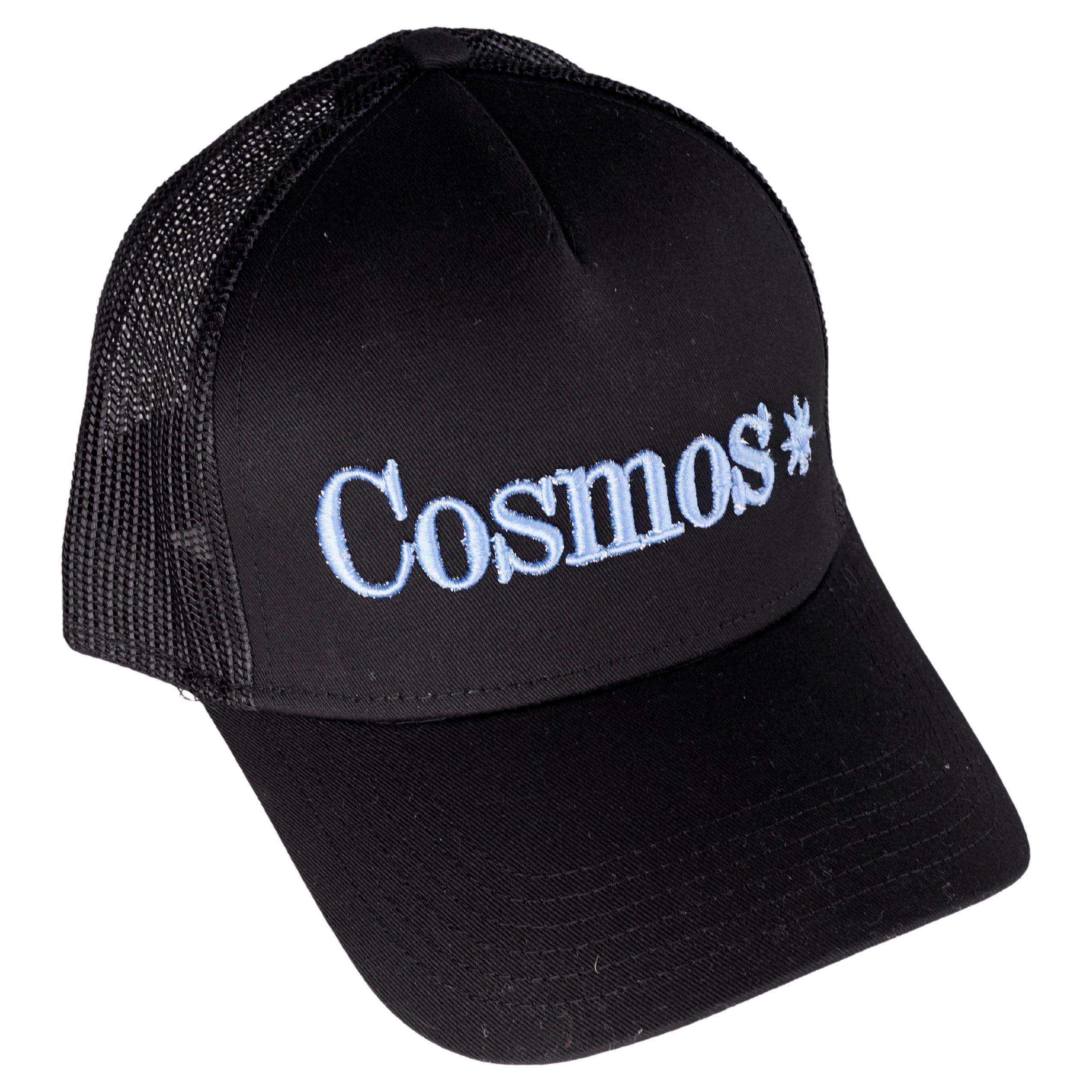 Hat Black Light Blue Cosmos Trucker