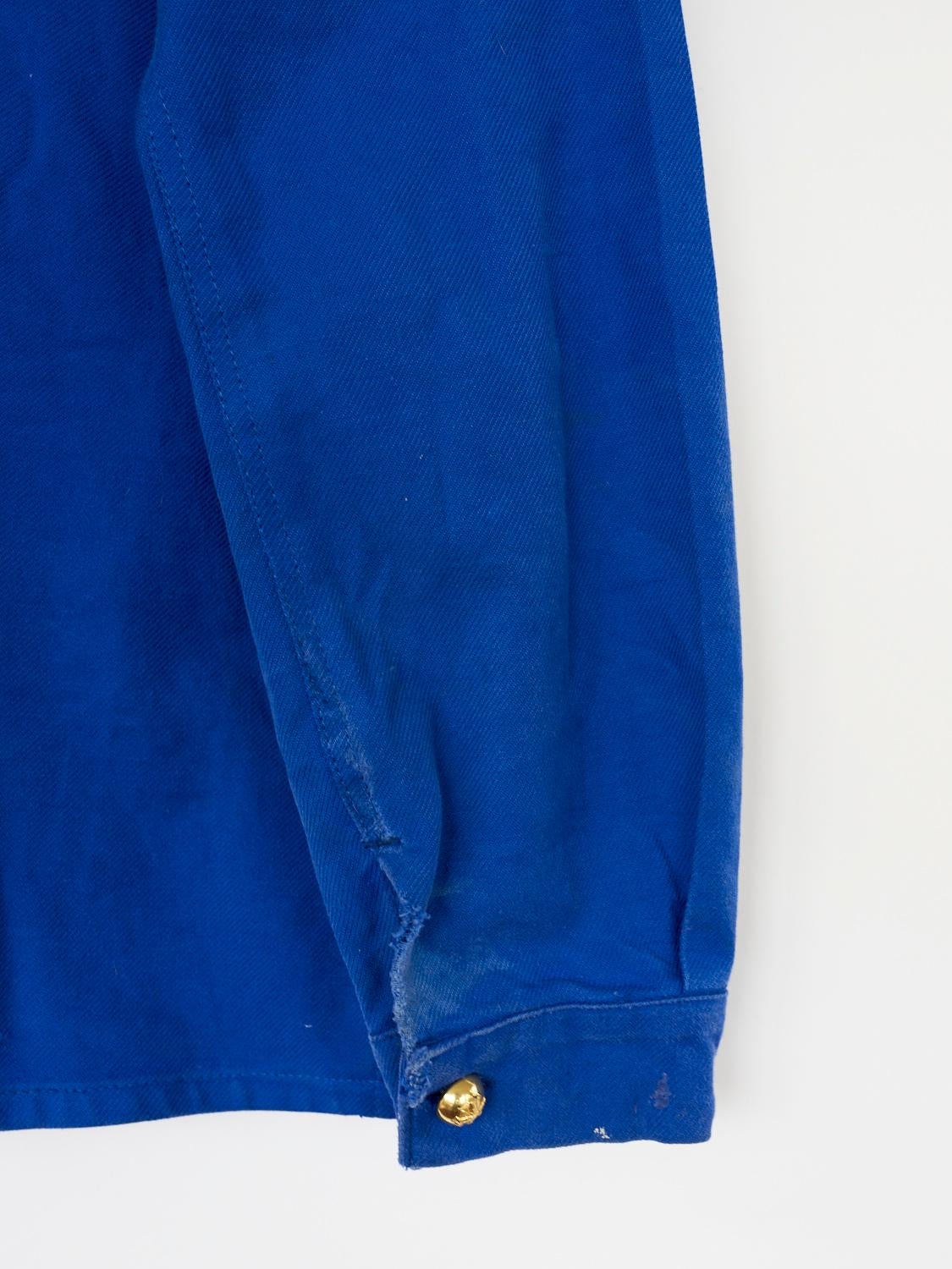 Embellished Jacket Cobalt Blue Tweed Gold Button 
J Dauphin 1