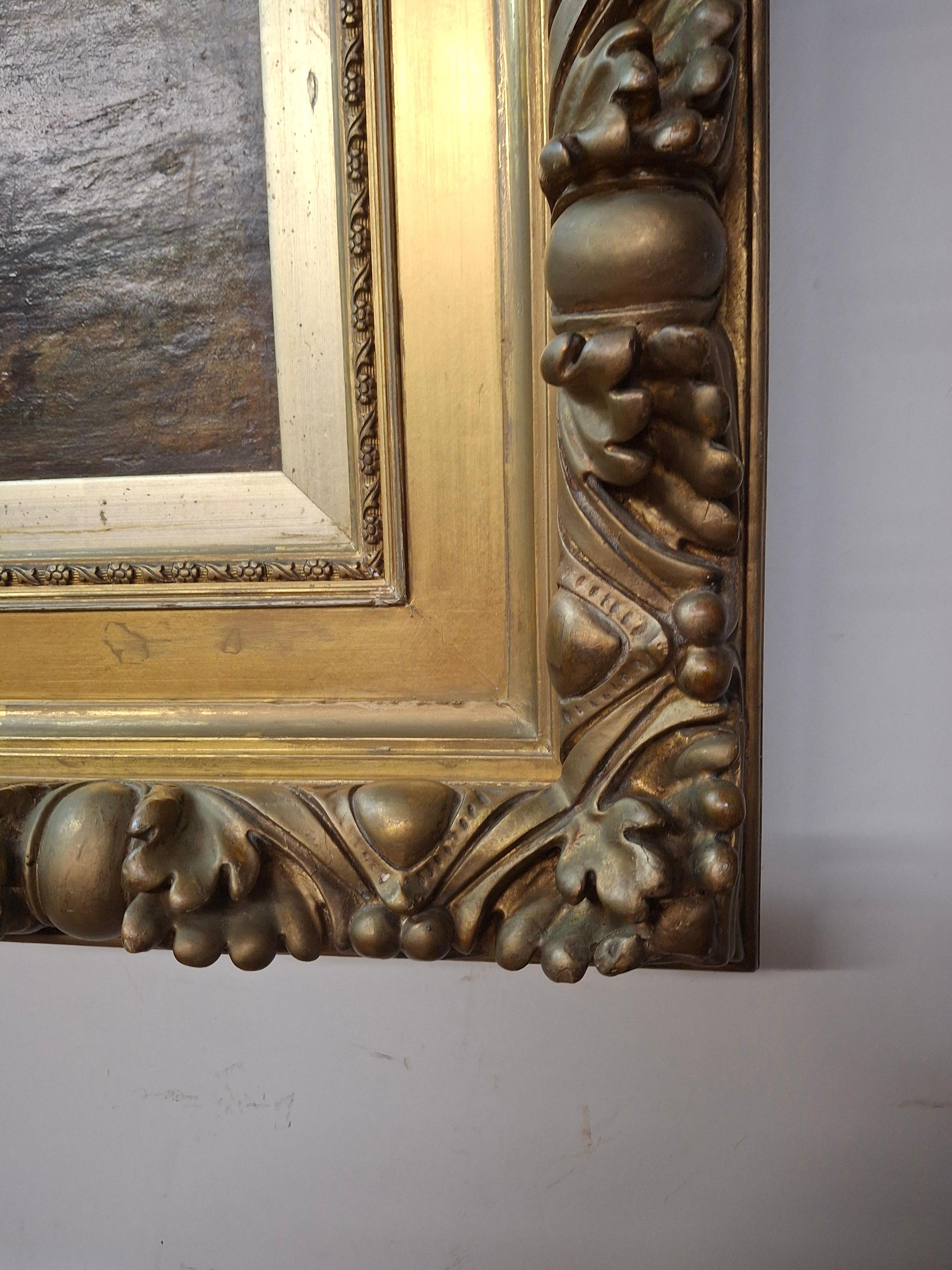 Paisaje con río y figuras de J. De Fleury en venta 13