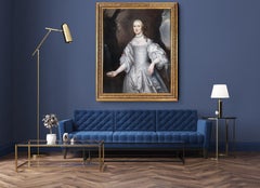 Portrait of Charlotte Stanley, Countess of Derby, Antique oil on canvas painting