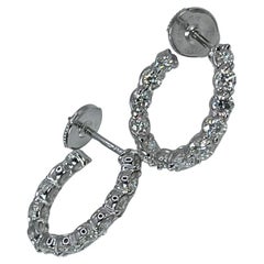 Boucles d'oreilles en diamant Boucles d'oreilles en diamant Clous d'oreilles en diamant 2ct Platine Rare