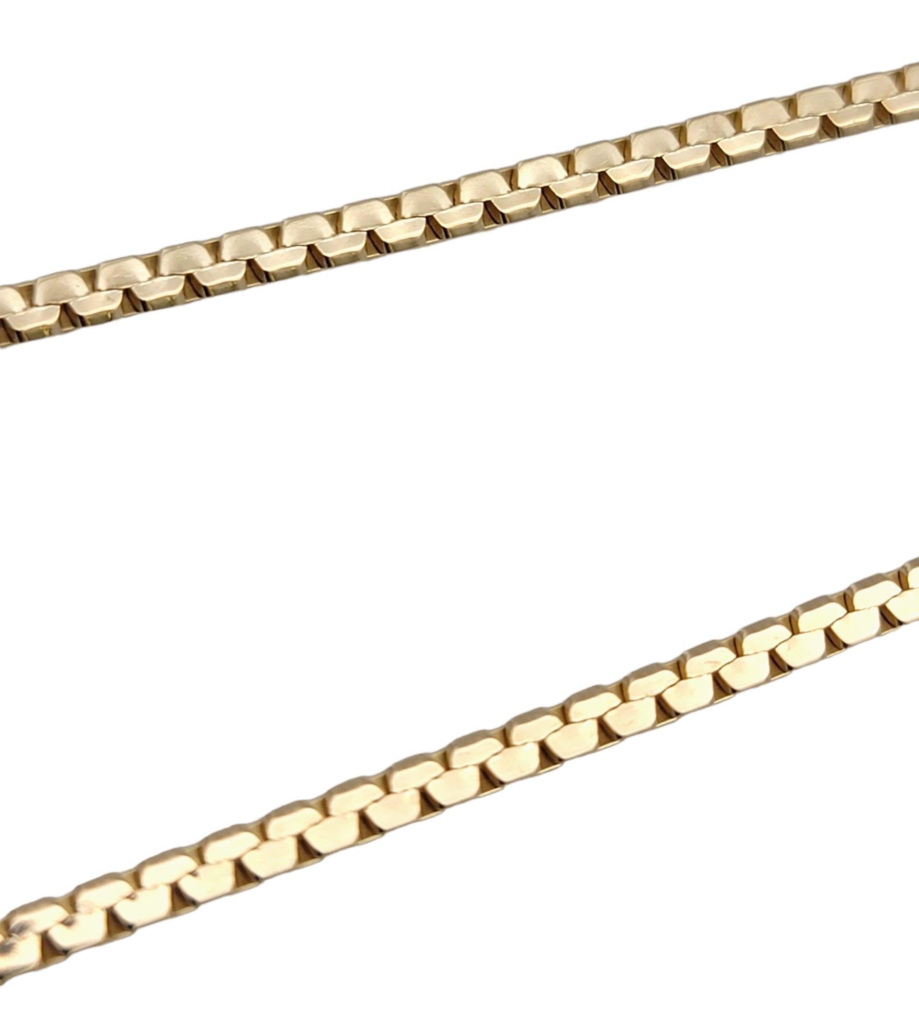 Women's J. Duffey Diamond Open Heart Pendant Necklace in 14 Karat Yellow Gold For Sale