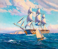 The USS OHIO Leaving San Pedro, 1849