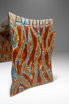 J. Dunklebarger Organic Modern Studio Craft Bentwood Asymmetrical Abstract Bench