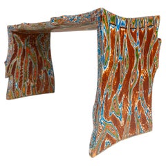 J. Dunklebarger Organic Modern Studio Craft Bentwood Asymmetrical Abstract Bench