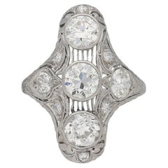 J. E. Caldwell Antique Diamond Cluster Ring, American, circa 1910