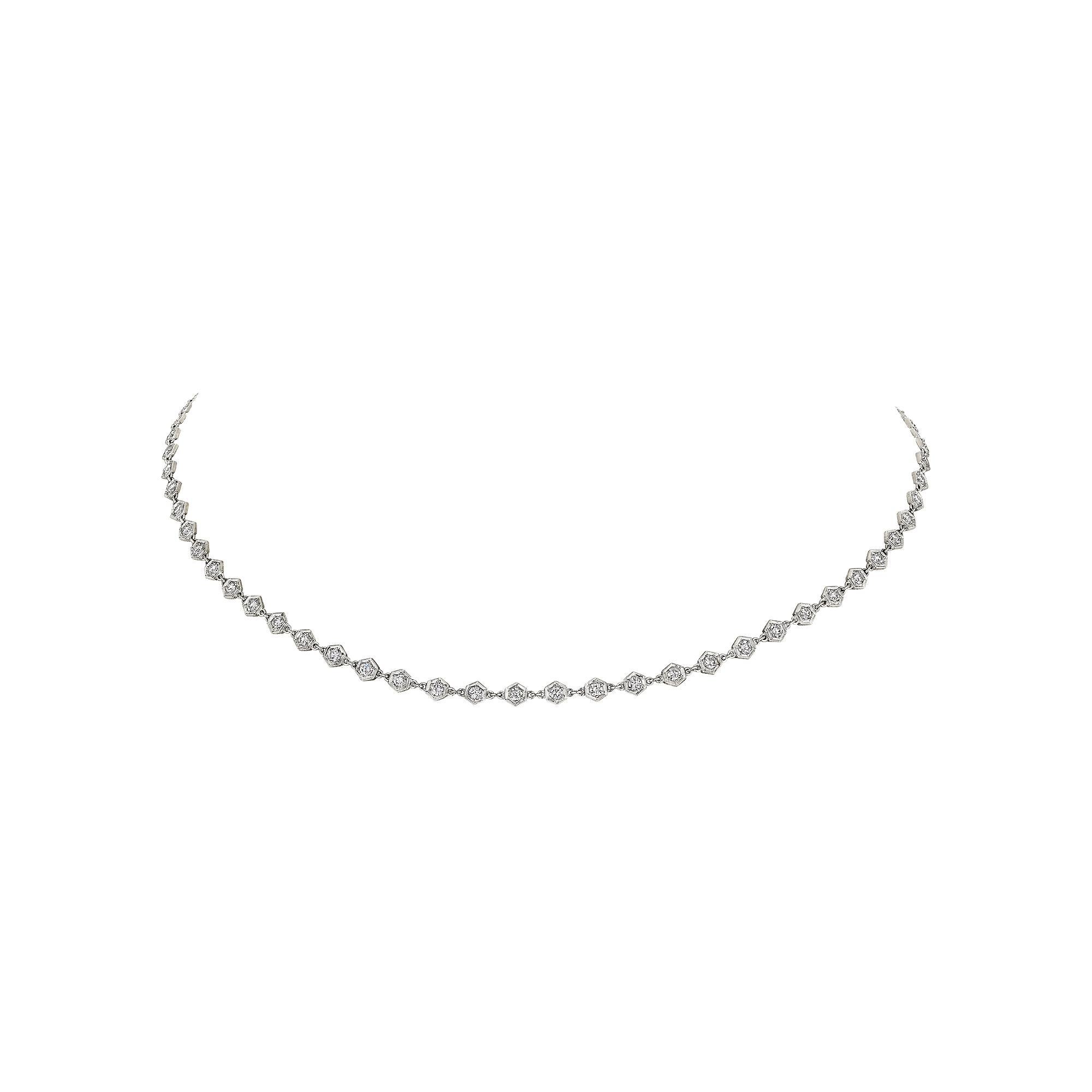 J. E. Caldwell of Philadelphia Collana in platino con diamanti in stile Art Déco In condizioni ottime in vendita a Greenwich, CT