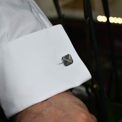 J. E. Caldwell Sapphire, Diamond and Platinum Cufflinks, Dated 1922