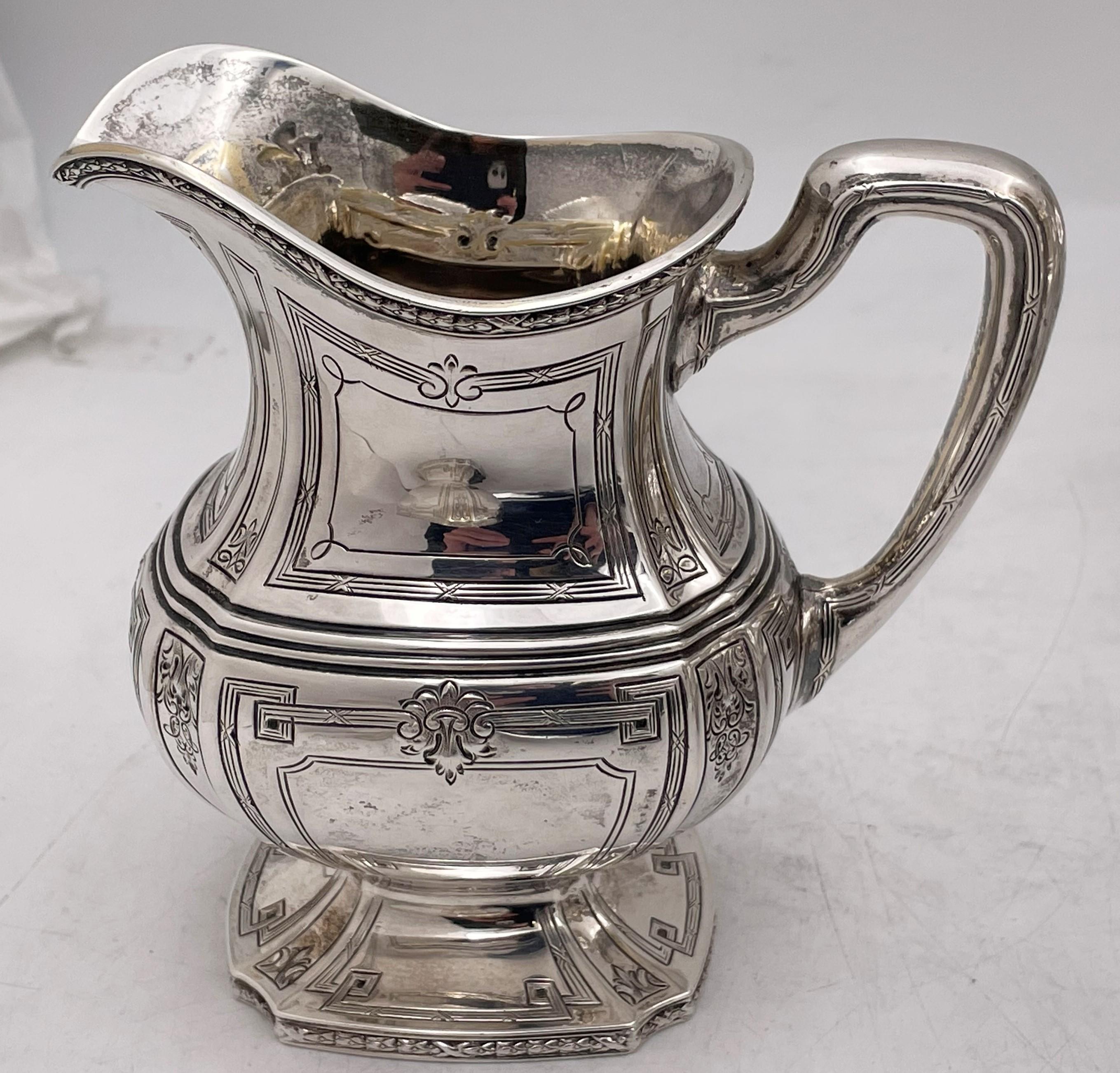 J. E. Caldwell Sterling Silver 8-Piece Tea & Coffee Set with Tray Early 20th C For Sale 8