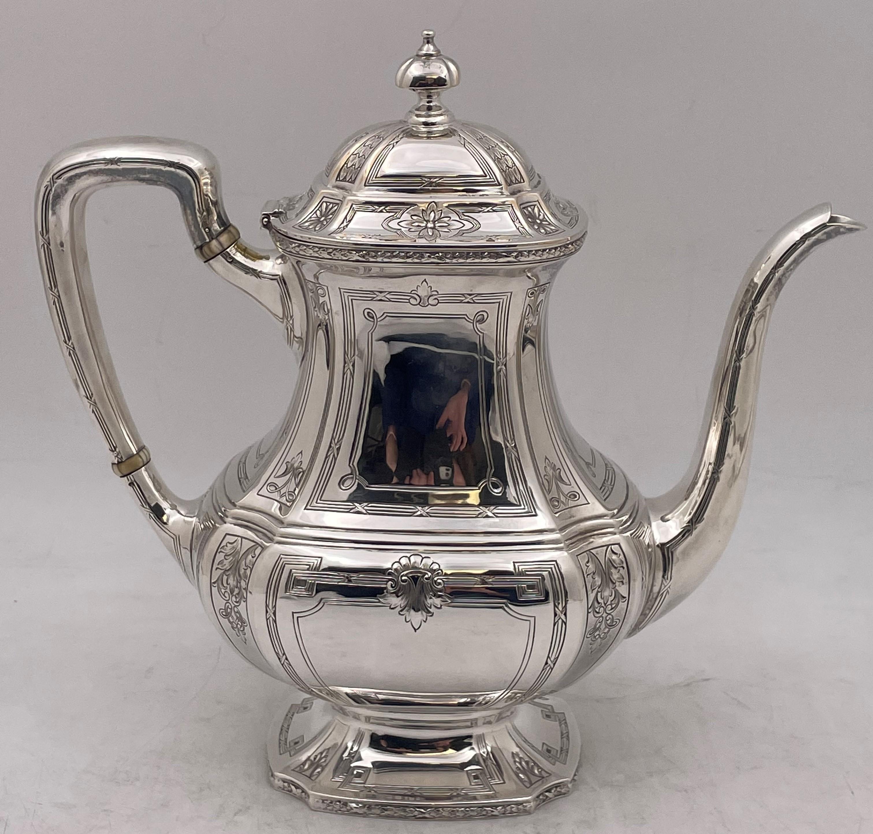 silver tea sets with tray