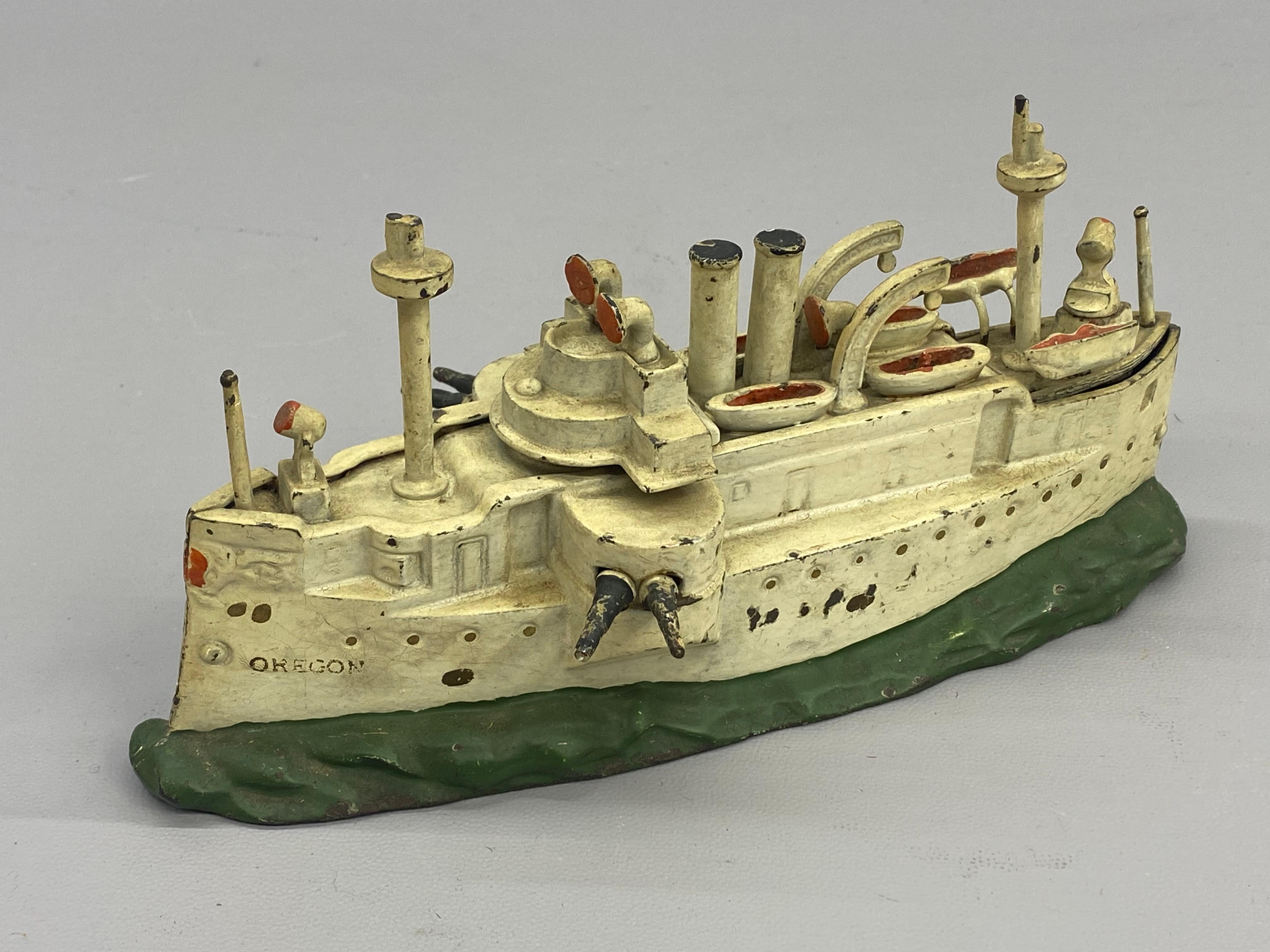 Industrial J. & E. Stevens USS Oregon Battleship Still Bank