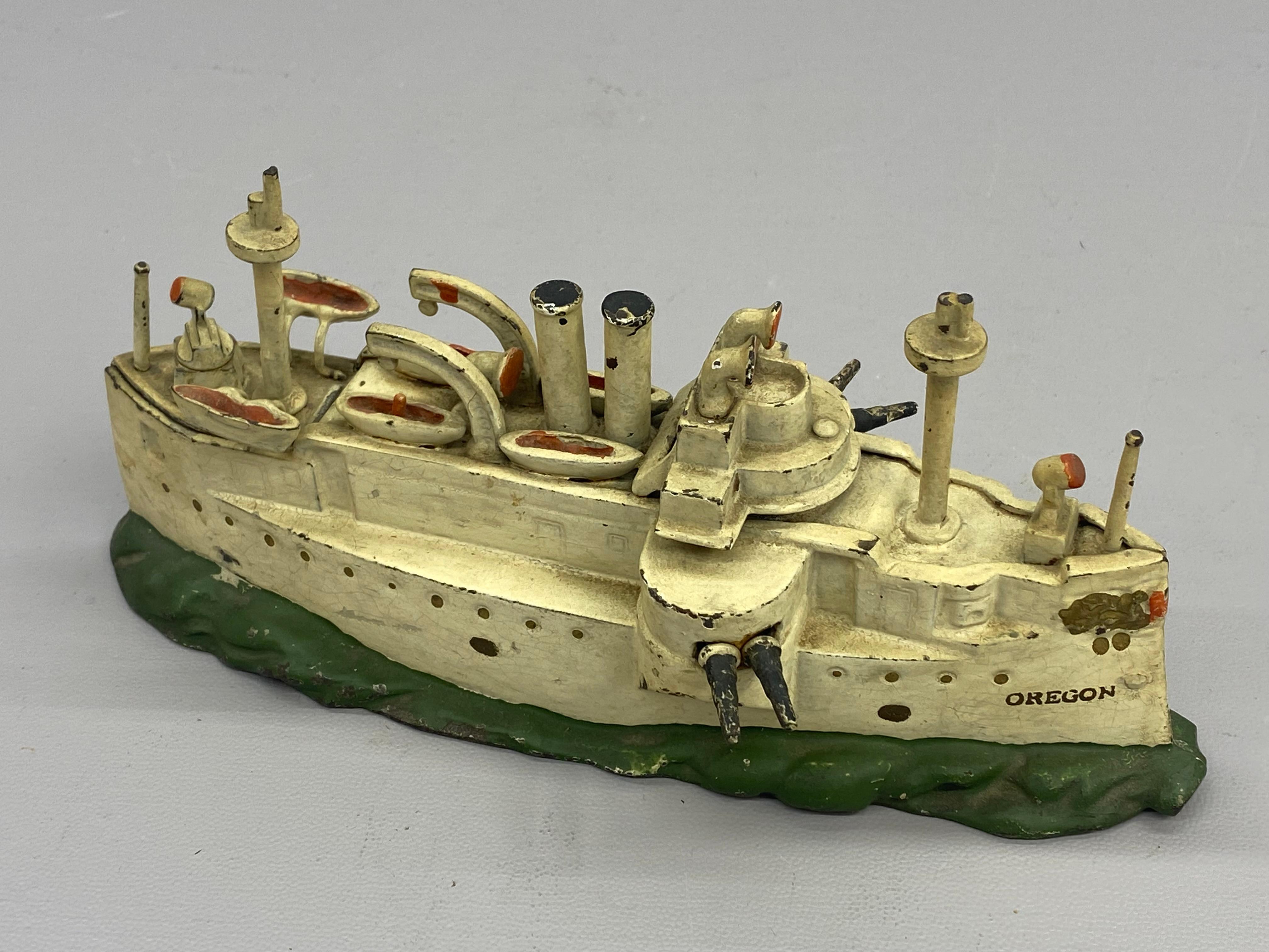 American J. & E. Stevens USS Oregon Battleship Still Bank
