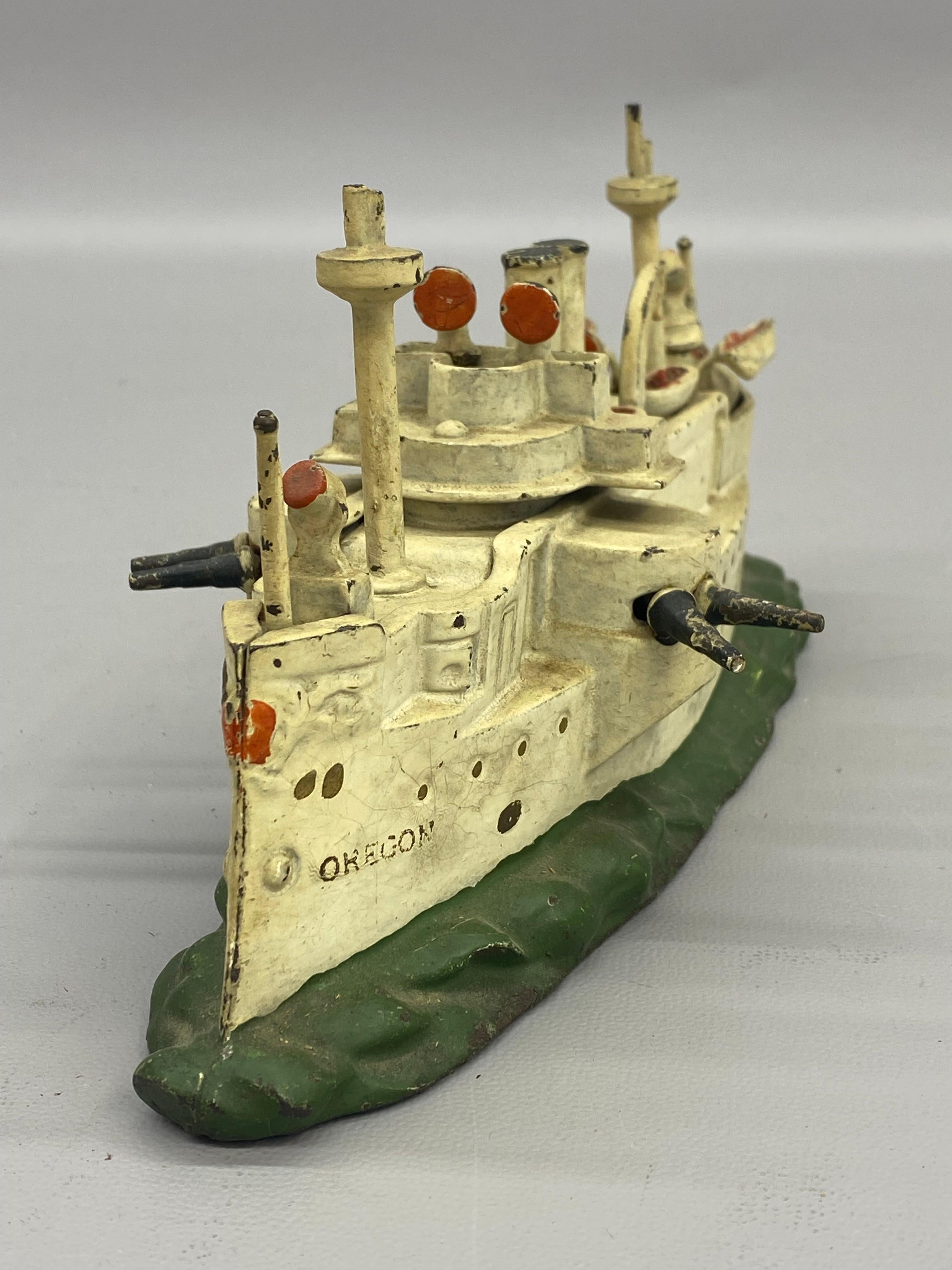 20th Century J. & E. Stevens USS Oregon Battleship Still Bank