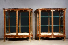 J.-E. Zwiener & L. Messagé, Rare pair of Vitrines, France, circa 1885