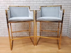 J Erin Style Gold Bar Stools - Pair