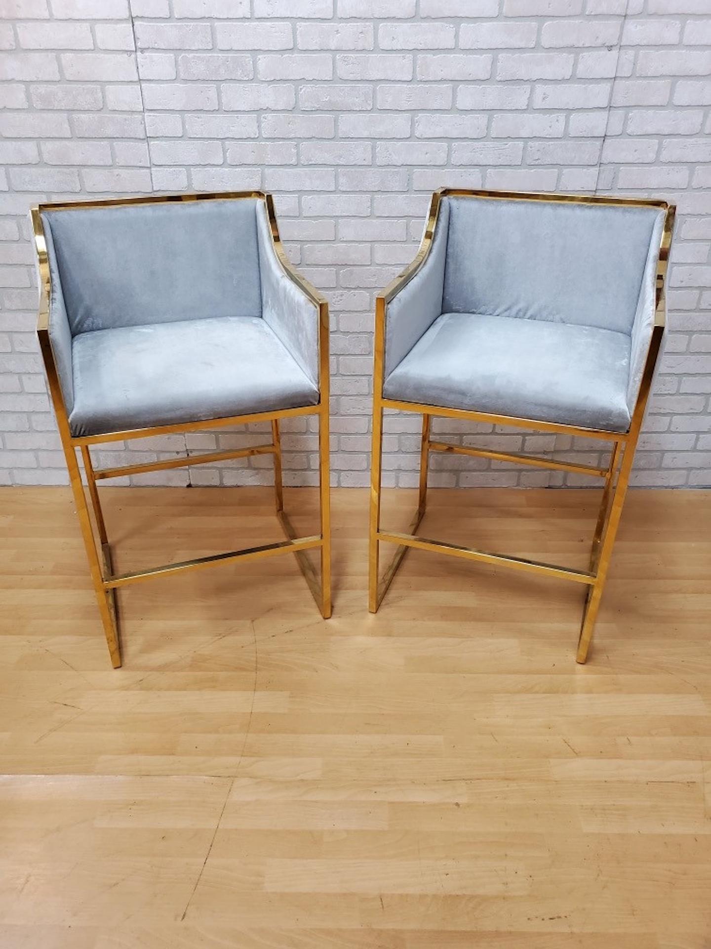 J Gold Style Taburetes de Bar - Pareja Metal en venta
