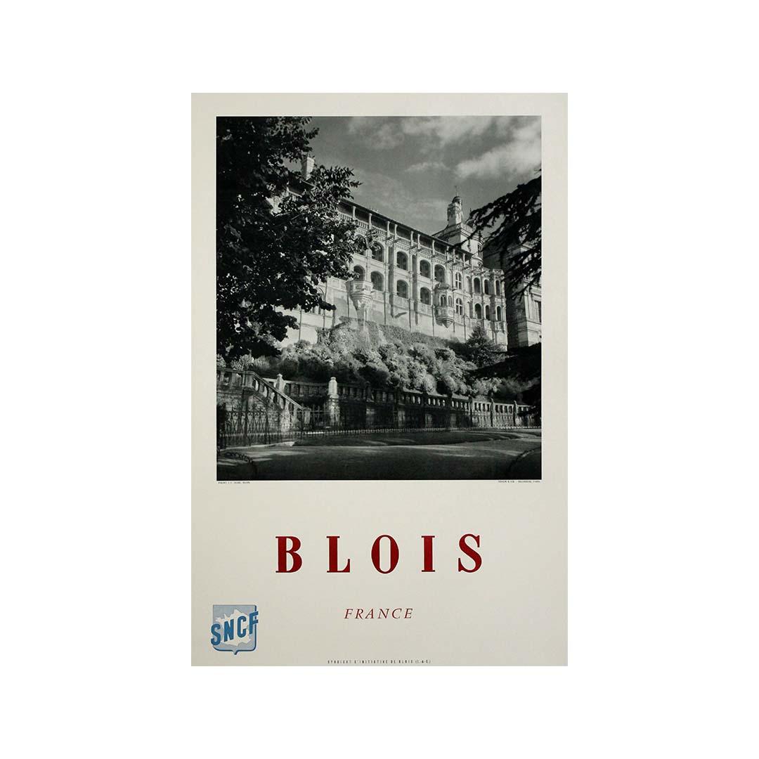Cartel de viaje original de 1950 de J. F. Doré - Blois - SNCF en venta 3