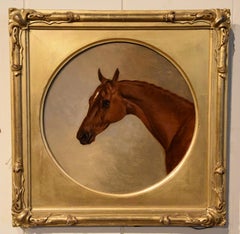 Peinture à l'huile de Style J F Herring "Head of a Horse" (Tête de cheval)