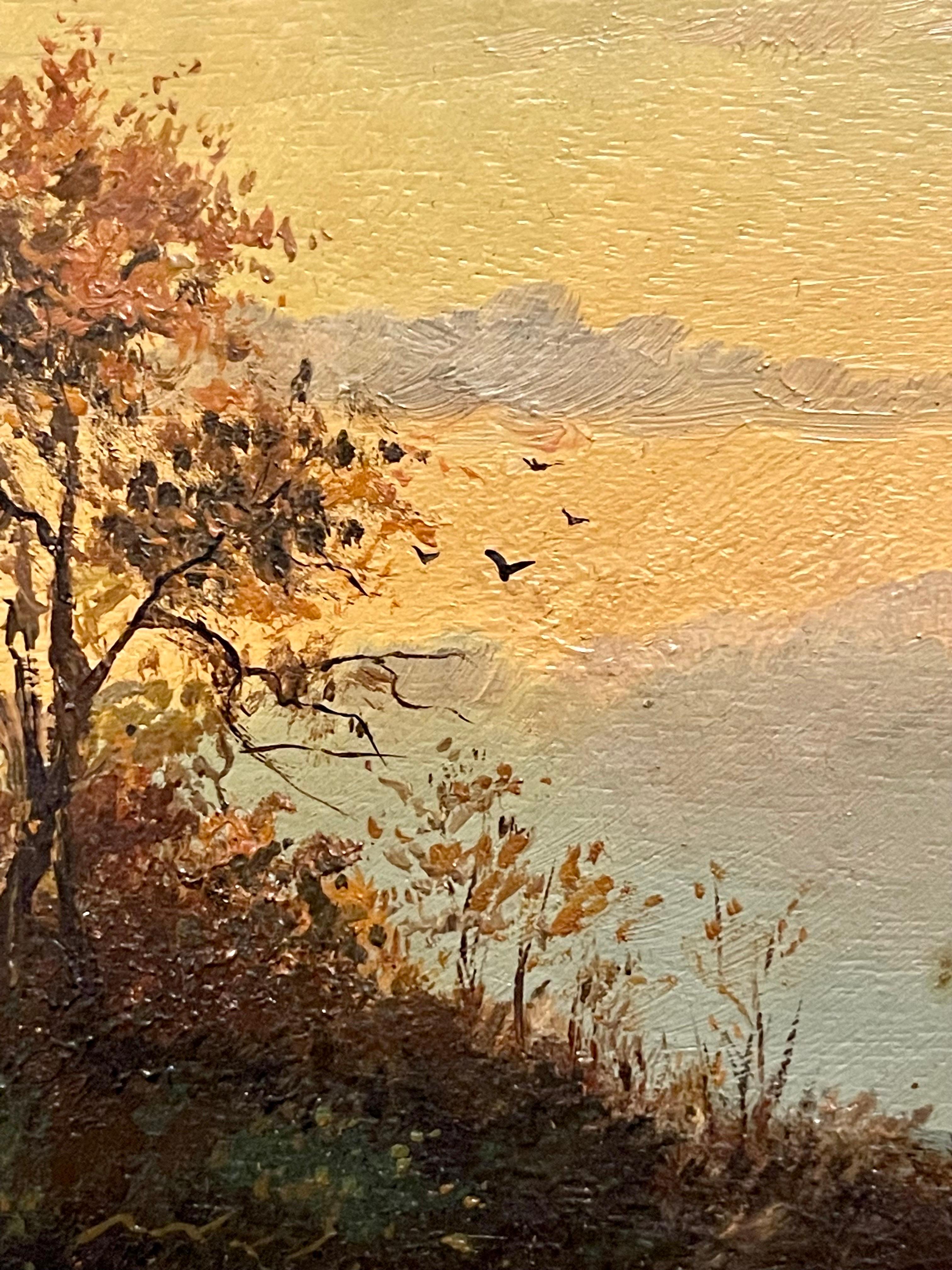 Lovely romantic Barbizon style riverscape 