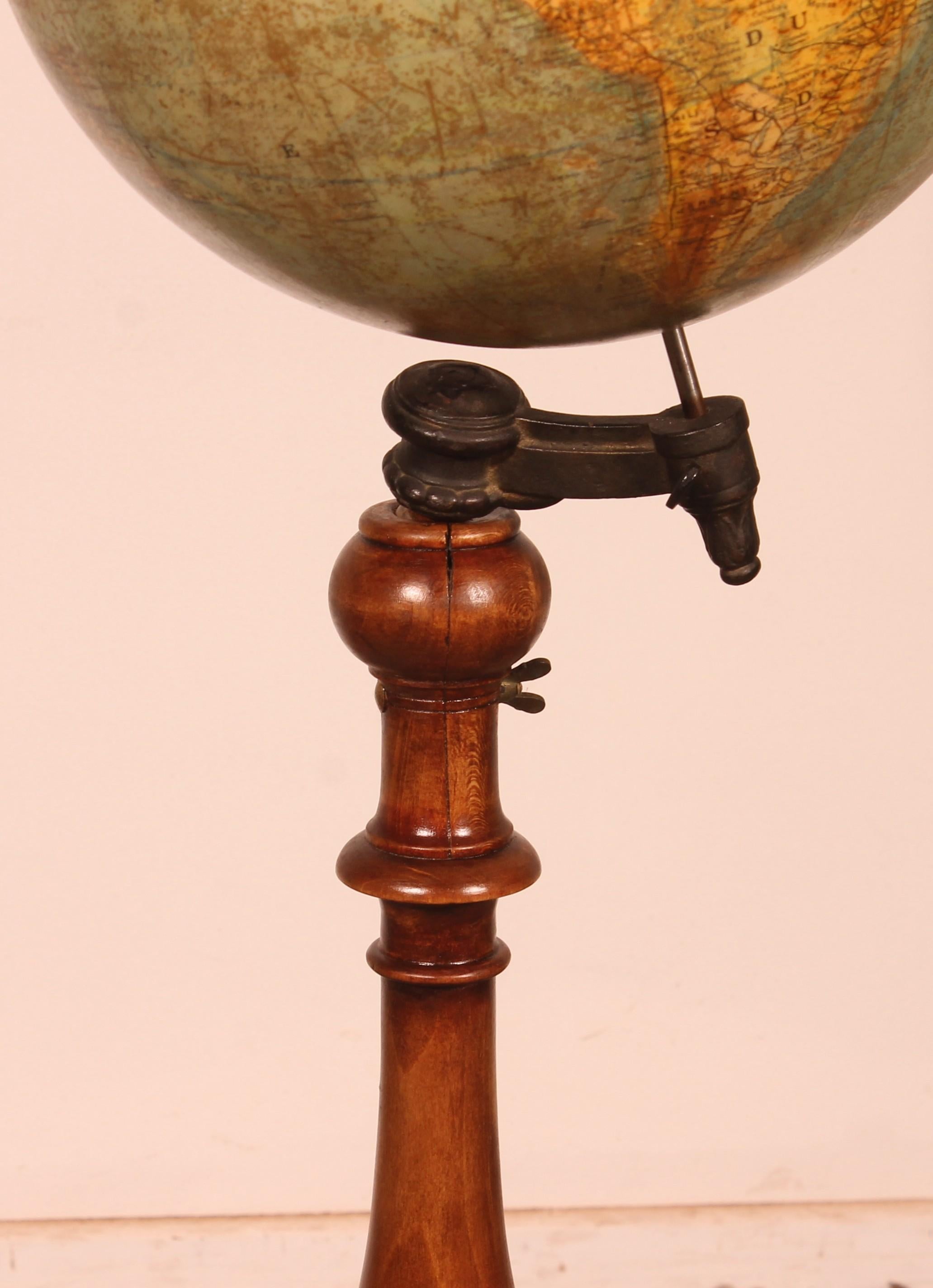 Français J. Forest A' Paris Globe de bibliothèque du 19ème siècle en vente