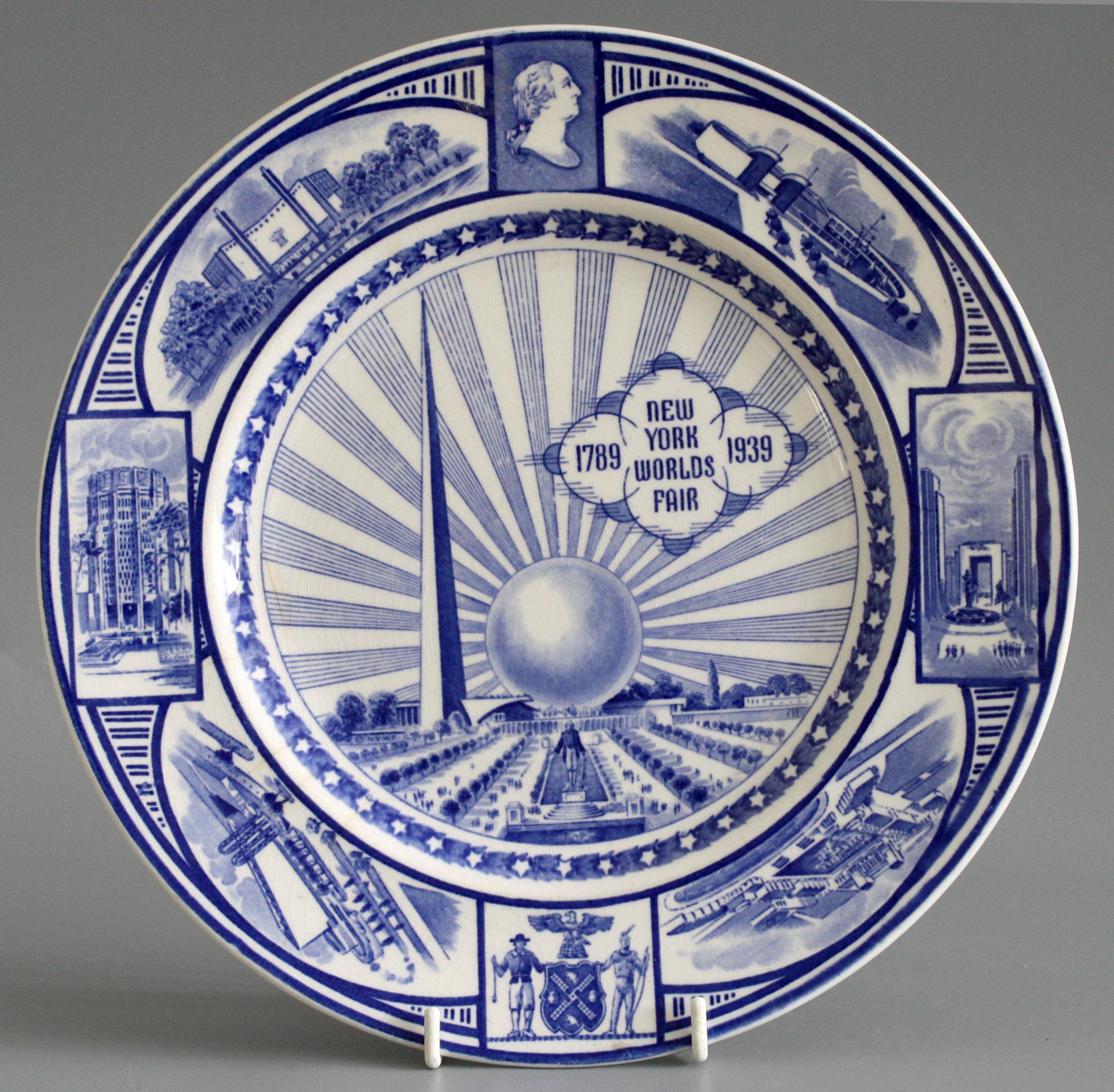 J & G Meakin New York Worlds Fair Commemorative Pottery Plate, 1939 4