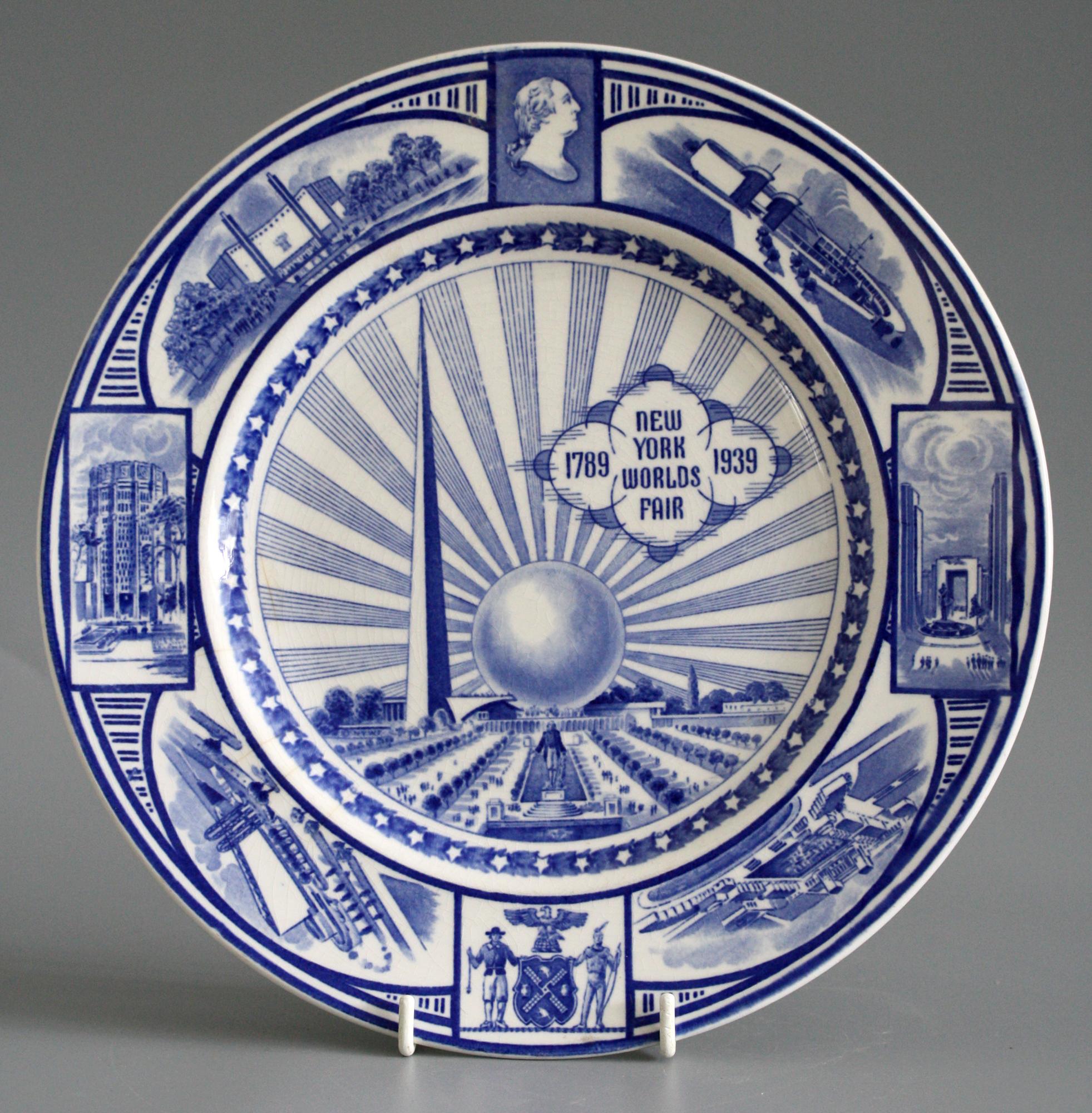 J & G Meakin New York Worlds Fair Commemorative Pottery Plate, 1939 5