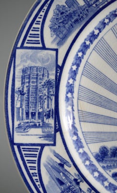 J & G Meakin New York Worlds Fair Commemorative Pottery Plate, 1939