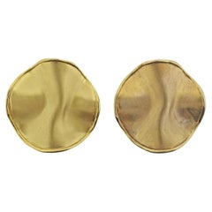 Grandes boucles d'oreilles modernistes en or J. Gabriel