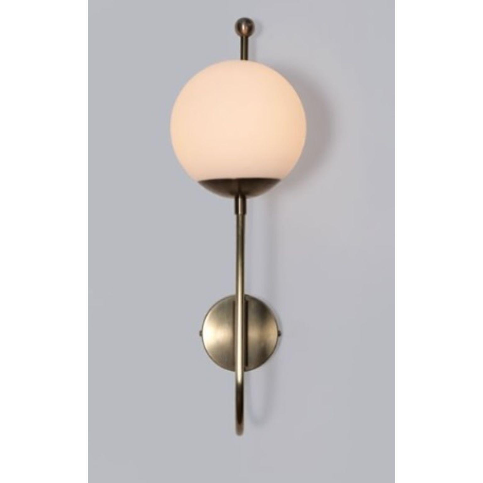 Post-Modern J Glass Dome Wall Sconce by Lamp Shaper For Sale