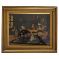 J H Schroder Crystoleum Picture German Signed, Dated 1899