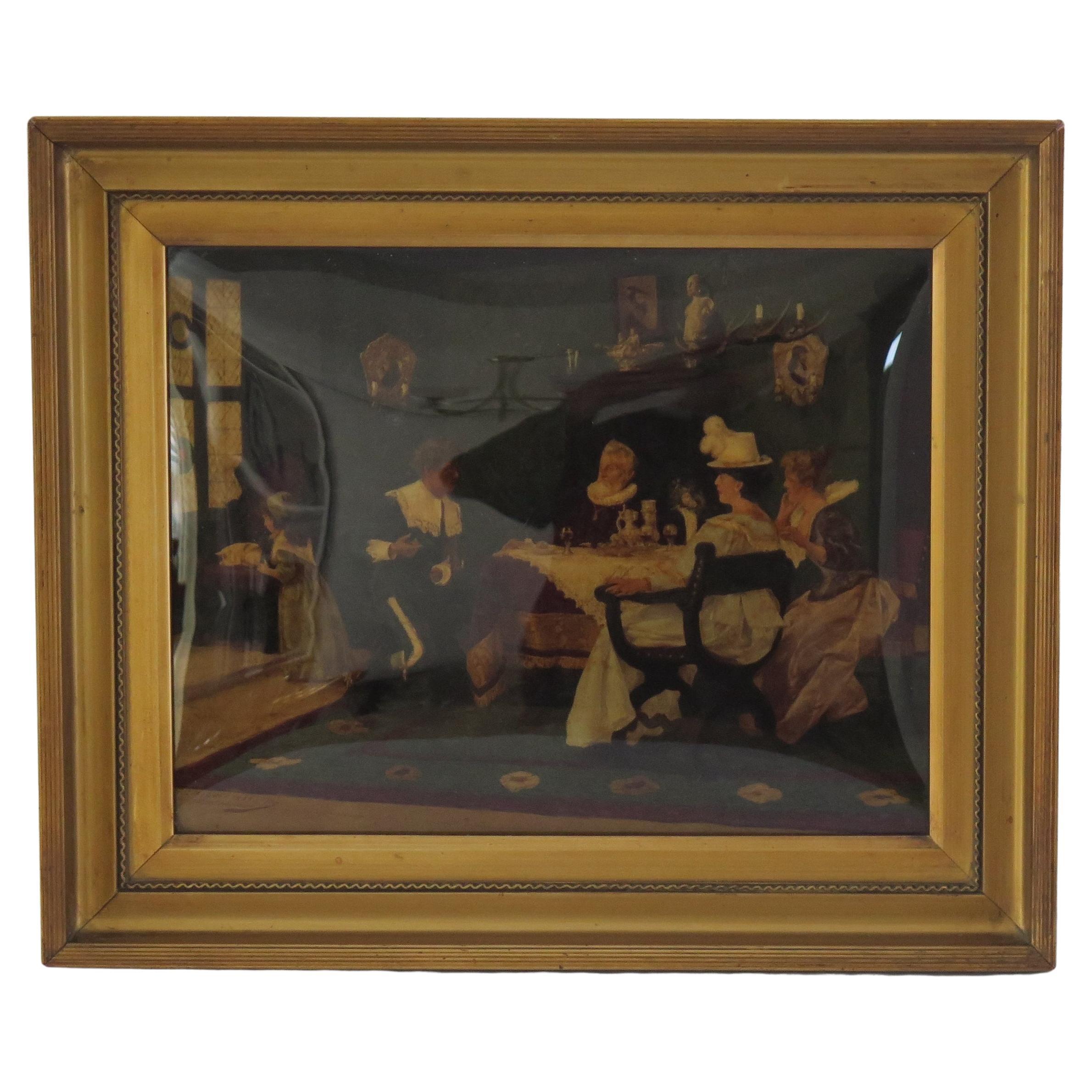 J H Schroder Crystoleum Picture German, Signed and Dated 1899 For Sale