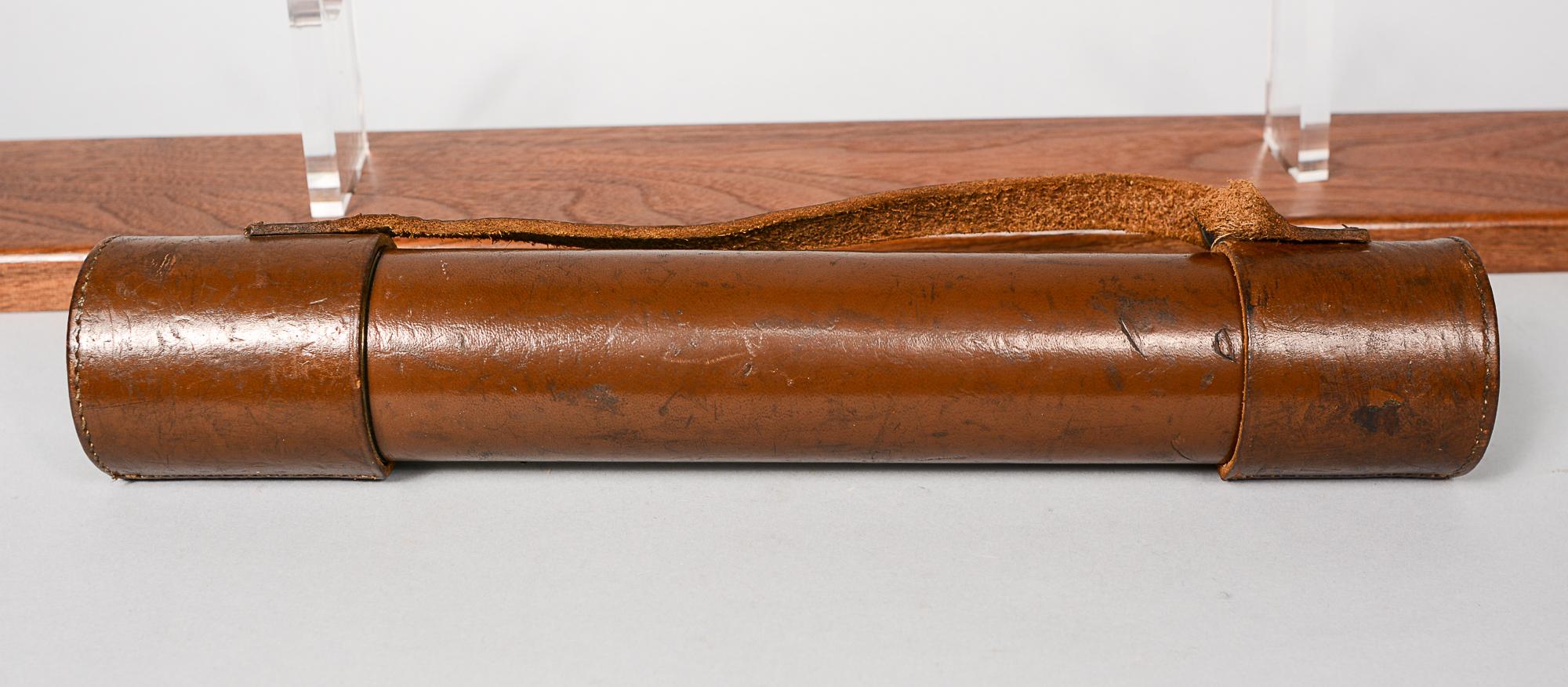 J. H. Steward London Quick Focus Marksman - Lunette de caméra télescope en laiton et cuir 3